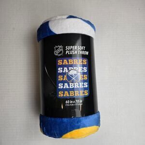 NHL Buffalo Sabres Super Soft Plush Throw 60" x 70" Hockey Blanket